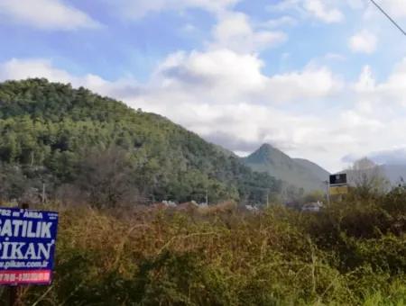 Grundstück Zu Verkaufen In Göcek In Der Nähe Des Strandes, Mit Einem Projekt Inlice