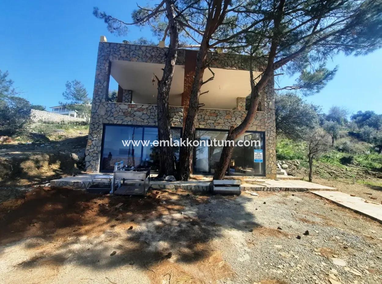 Muğla Dalyan Gökbelde Deniz Manzaralı Eşyalı Taş Ev Kiralık