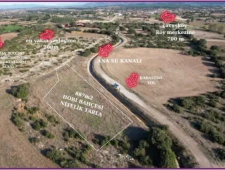 Çanakkale Bayramiç Çavuşköyde 886 M2 Müstakil Tapulu Hobi Bahçesi Satılık